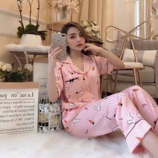 Bộ Pijama lụa gấm cao cấp