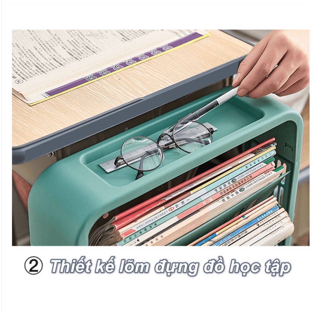 Libishop - Kệ sách đề bàn, Kệ tạp chí gắn bên hông bàn học tập cao cấp