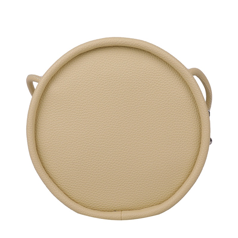 Túi Xách Đeo Vai Hình Tròn Nhỏ Màu Trơn Kiểu retro Thời Trang Mùa Xuân 2022