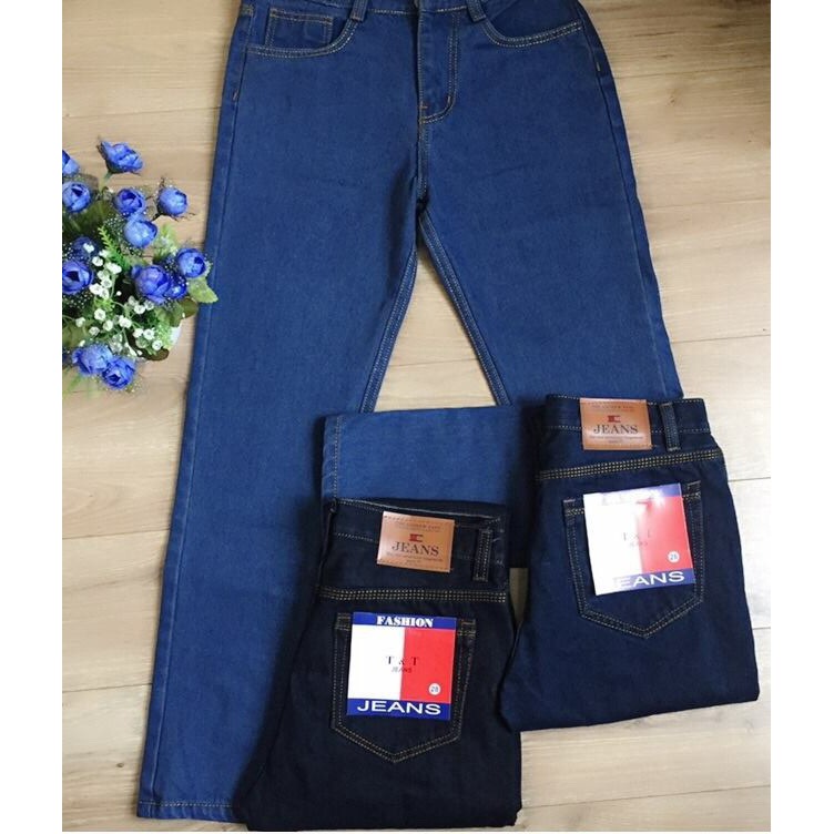 Quần jean nam ống suông, chất jeans cotton không co giãn (3 màu)