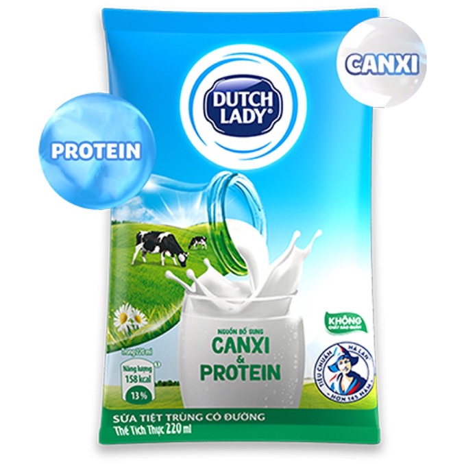Sữa Bịch Có Đường Cô Gái Hà Lan- 220ml(48b/thung)