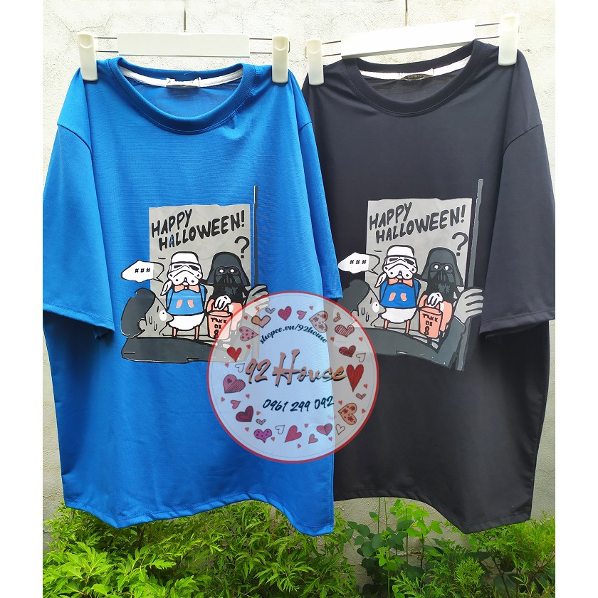 Áo thun tay lỡ unisex haloween hạnh phúc ulzzang freesize / Áo phông rộng