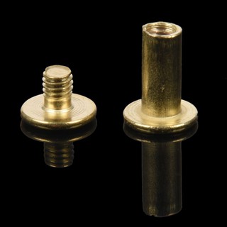 Scrapbook Binding Screw Post 10mm 19pcs Brass Tone