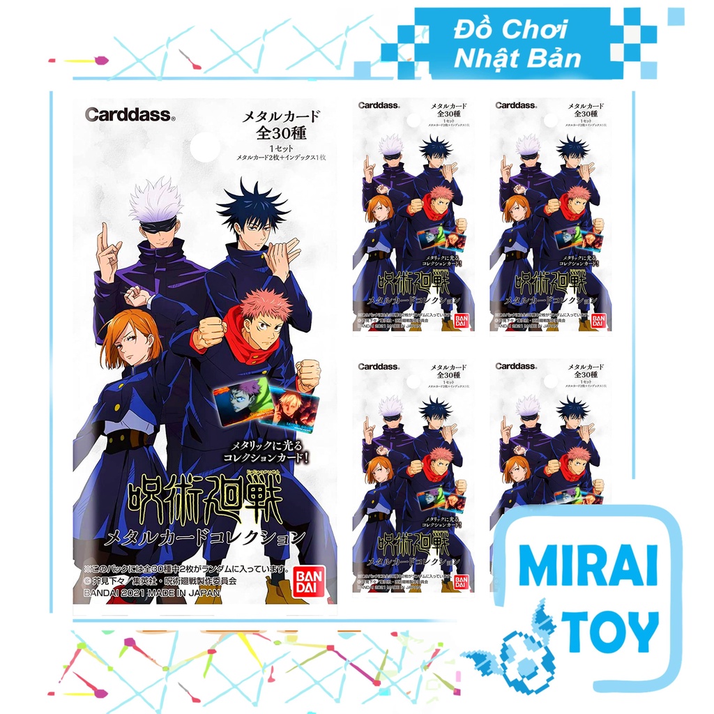 Pack Thẻ Bài Jujutsu Kaisen Metal Collection Chính Hãng Chưa Bóc mới 100%