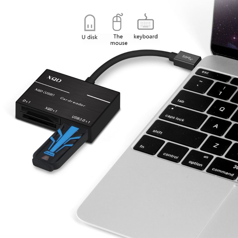 Đầu Đọc Thẻ Nhớ Tốc Độ Cao Usb 3.0 Loại C Sang Xqd / Sd