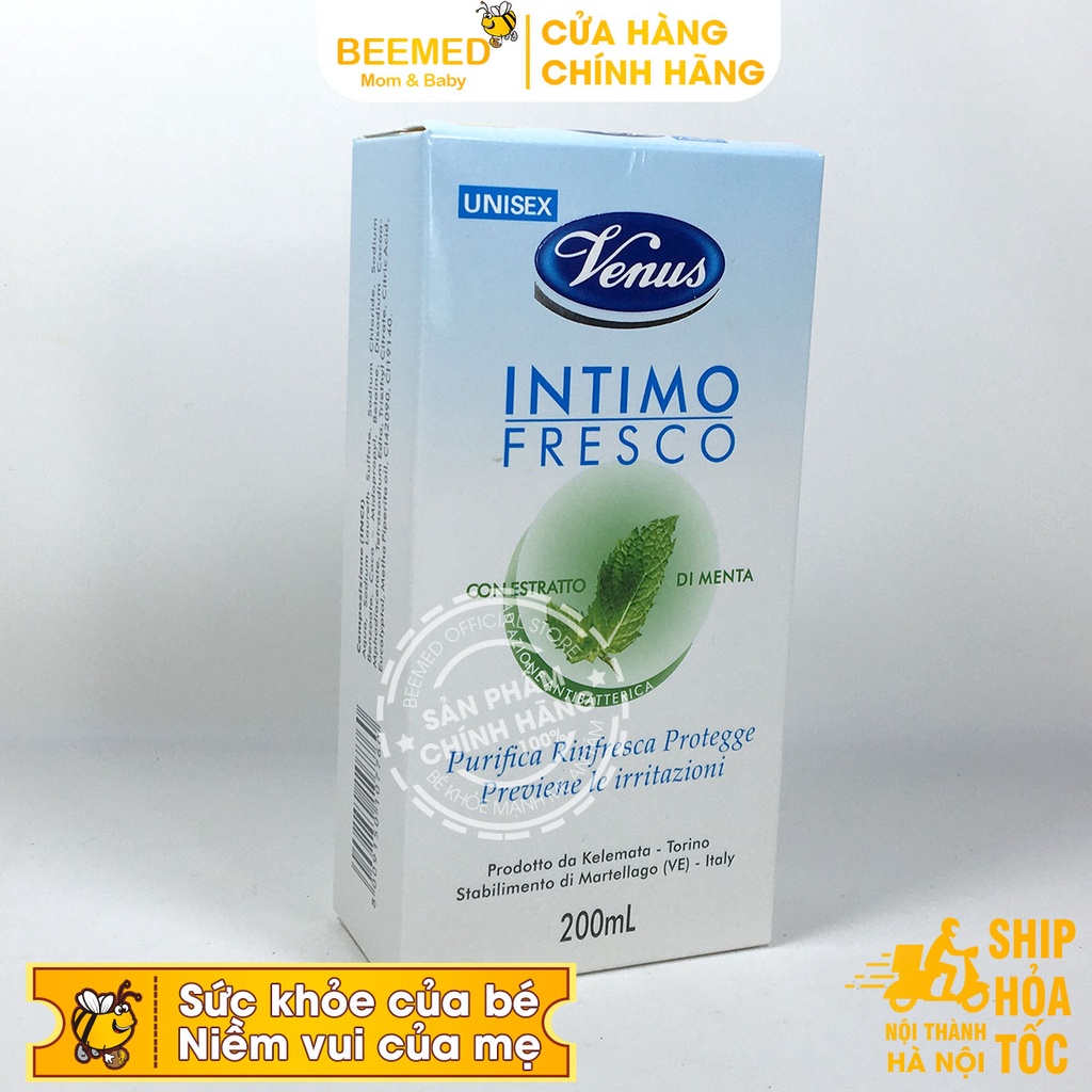 Dung dịch vệ sinh Venus Intimo từ Ý - Hương thơm từ thảo dược -  ddvs dùng được cho cả nam giới Hộp 200ml