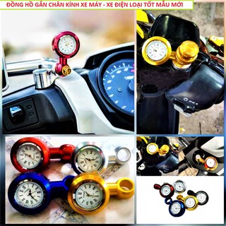 Đồng hồ gắn chân kính xe máy loại siêu đẹp - Bảo hành 12 tháng
