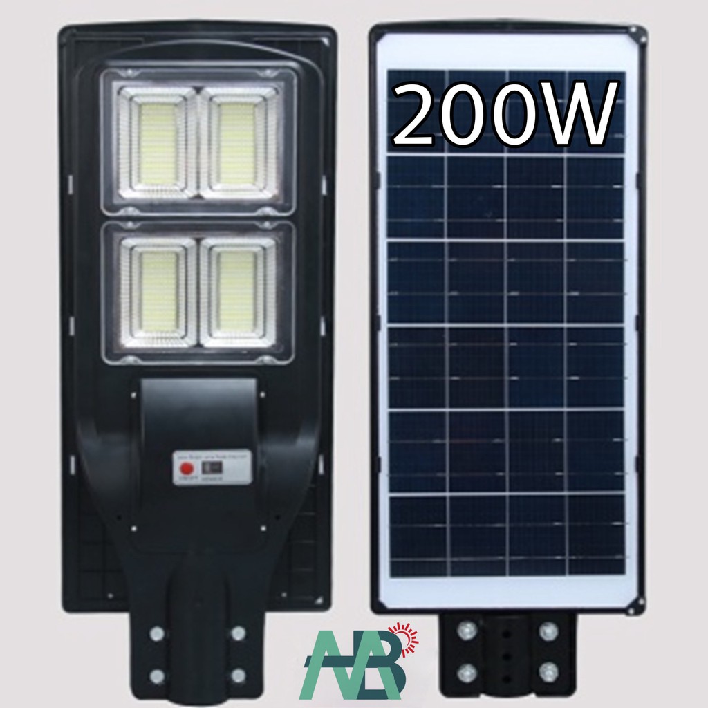 200W Đèn Đường Tấm Pin Liền Thể Năng Lượng Mặt Trời , Cảm Biến Chuyển Động , IP67 Chống Nước , mã : ABM-HX21200A