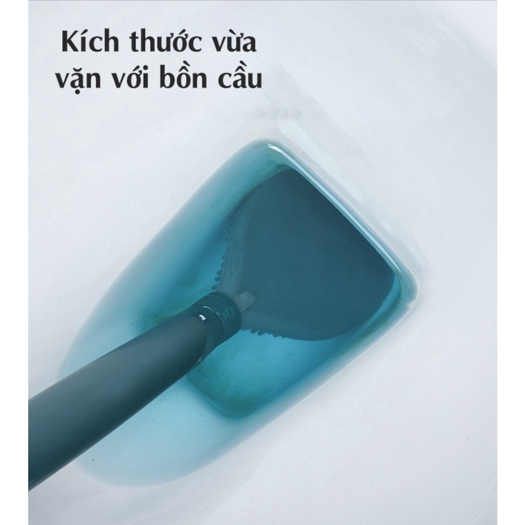 Chổi cọ toilet thông minh silicon cọ chà vệ sinh sạch mọi ngóc ngách bồn cầu, nhà tắm - Cây chà toilet, chà nhà tắm