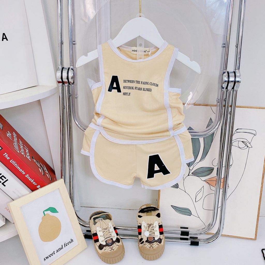 Bộ Thun Lạnh Ba Lỗ Cho Bé Trai, Bé Gái MinkyMom Phong Cách Thể Thao, Bộ Quần Áo Cho Bé Mặc Nhà - BL14