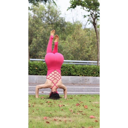 Bộ Jumpsuit Yoga Gym Lưng Đan Dây J55