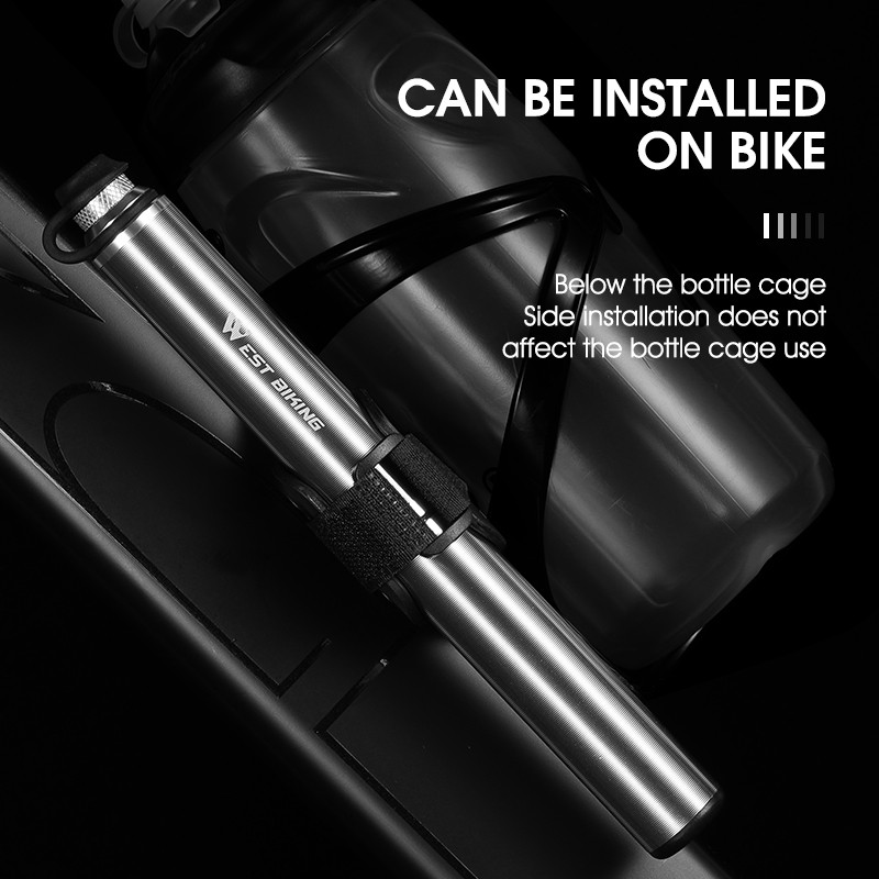 Ống bơm xe đạp West BIKING 160PSI cầm tay sử dụng tiện lợi
