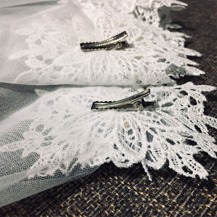 Mạng Che Mặt Vải Ren Hoa Mềm Mại Đính Ngọc Trai Phong Cách Vintage Dành Cho Cô Dâu