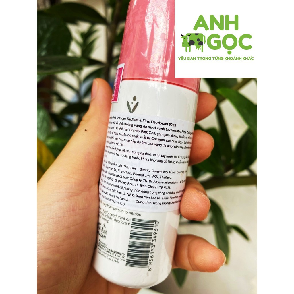 Lăn khử mùi collagen phục hồi vùng da thâm sạm Scentio 50ml/ Lăn khử mùi Beauty Buffet Thái Lan