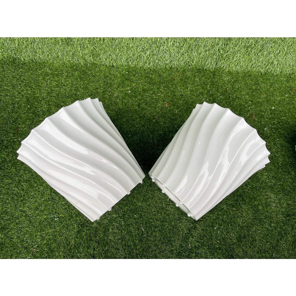 Chậu nhựa dày giả sứ Khía xoay 26x25cm_Chậu nhựa cao cấp xoắn ốc hàng bóng đẹp trồng hoa cây cảnh bền đẹp