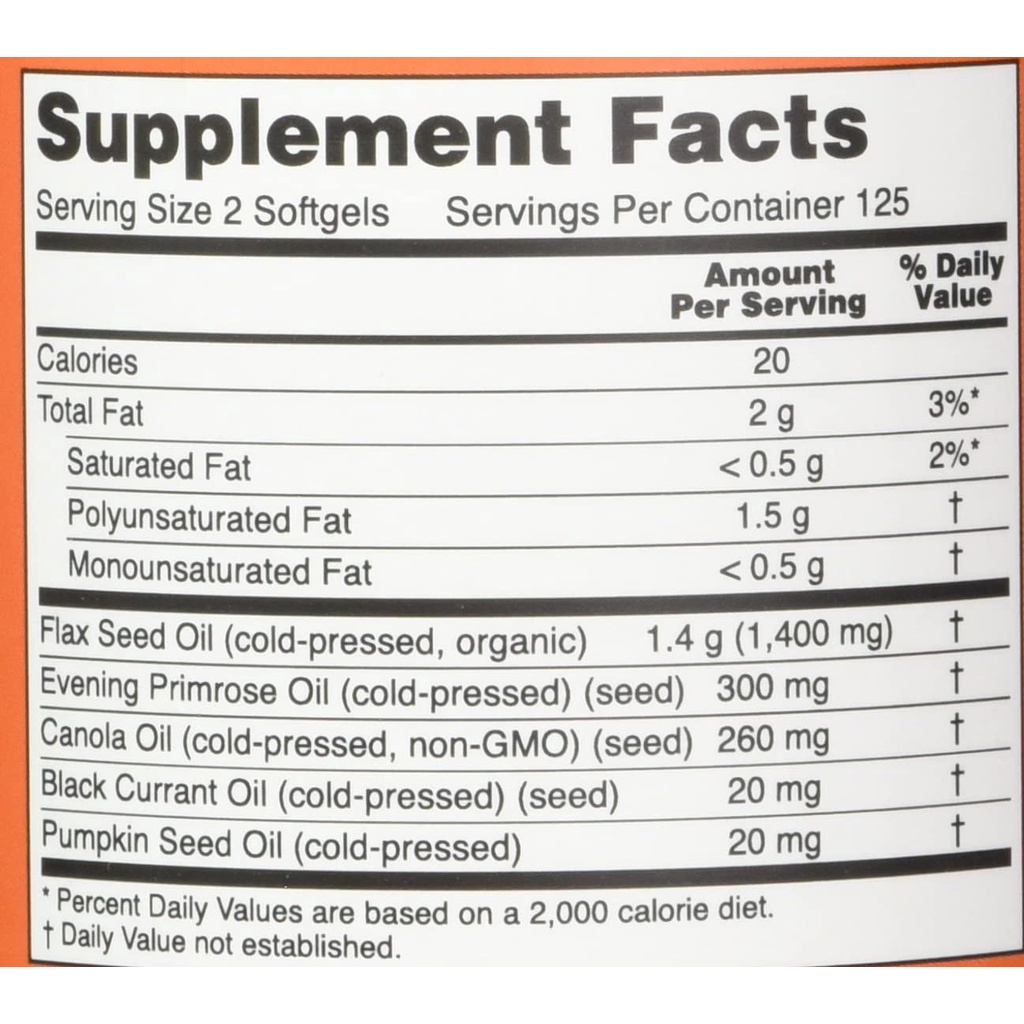 Viên uống NOW Foods, Omega 3-6-9, 1200 mg, 180 viên nang mềm