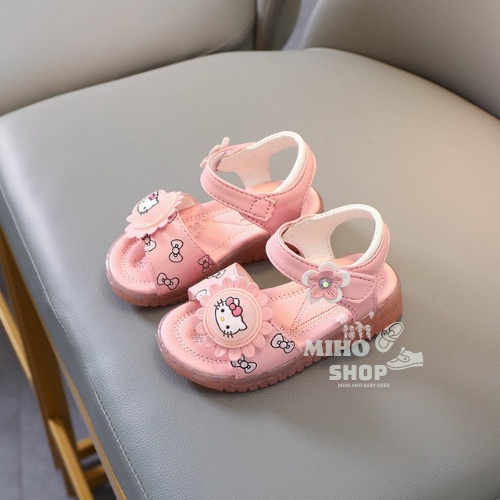 Giày Sandal Kitty Quai Dán Mềm Êm Chân Cho Bé