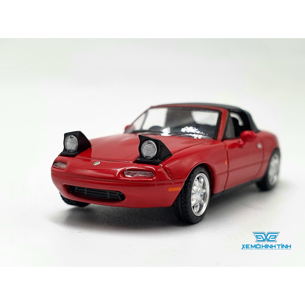 Xe Mô Hình Eunos Roadster Classic Red Headlight Up/Soft Top RHD 1:64 MiniGT
