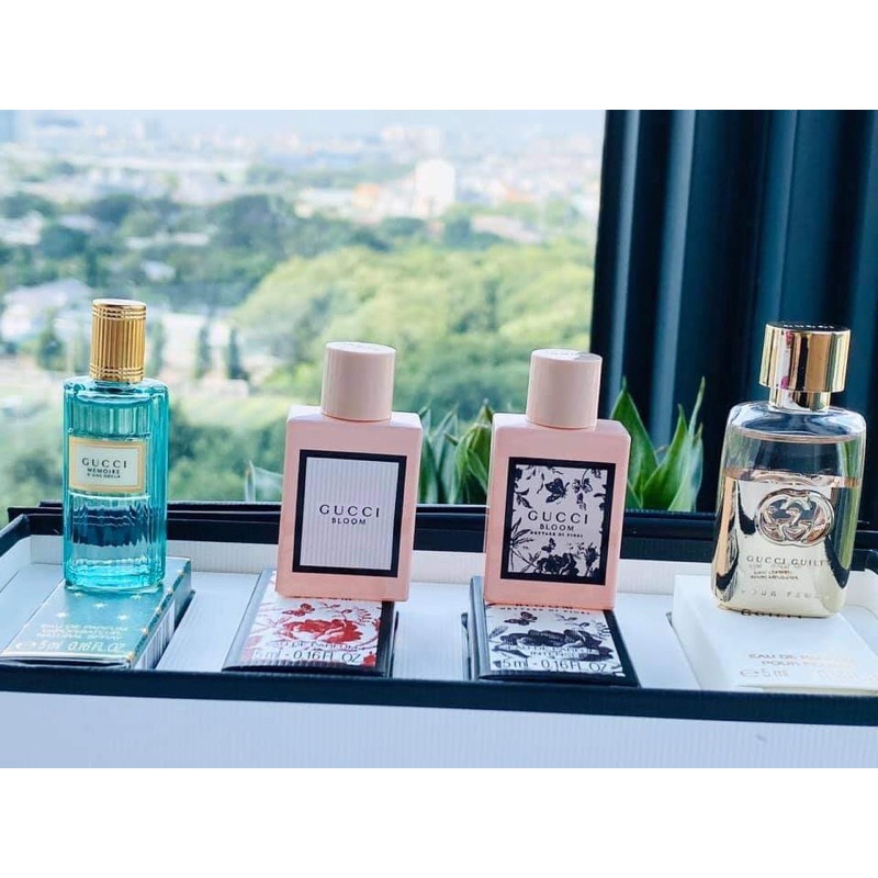 [CỰC PHẨM] set nước hoa gucci bloom mini 5mlx5  hộp quà đẳng cấp - mùi hương sang chảnh