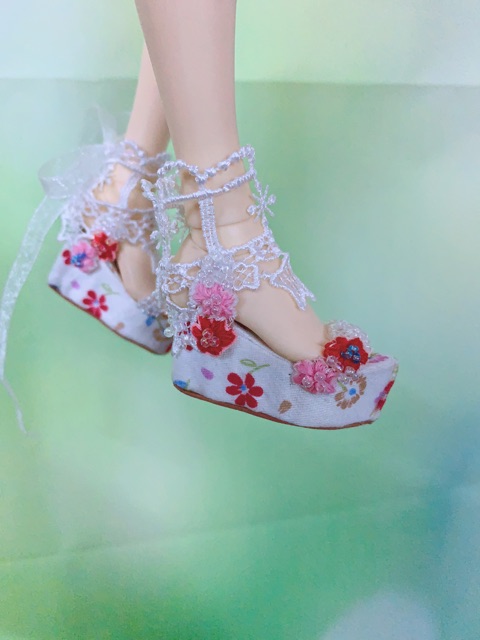 Giày đế xuồng cao gót dành cho búp bê bjd - size minifee - 1/4