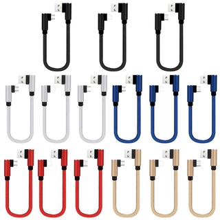 ♘✳☊dây cáp sạc ngắn 25cm cổng micro usb type c ca u4p3 90 độ