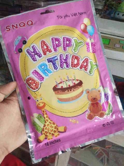 Bộ bóng sinh nhật chữ Happy Birthday cao 40cm !!!