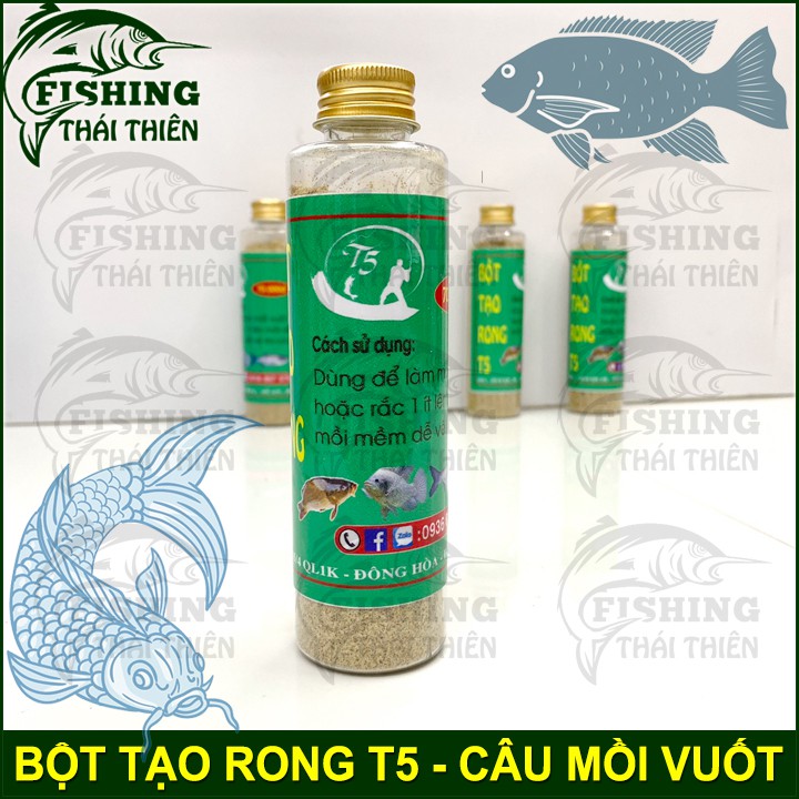 Bột tạo rong T5 Câu Mồi Vuốt, Mồi Vê câu tay,câu đơn, câu đài