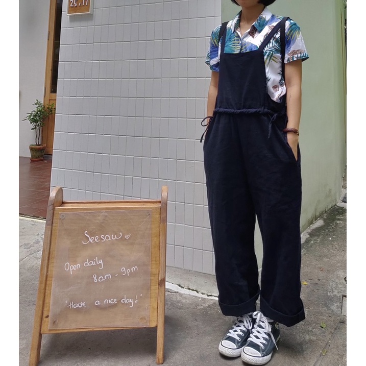 Quần yếm linen freesize của camlinen