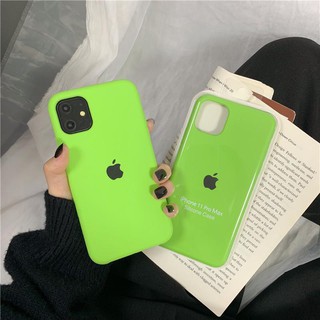 Ốp Lưng Silicone Màu Xanh Lá Dạ Quang Dùng Cho Iphone Xr / 7p / 8p 11promax