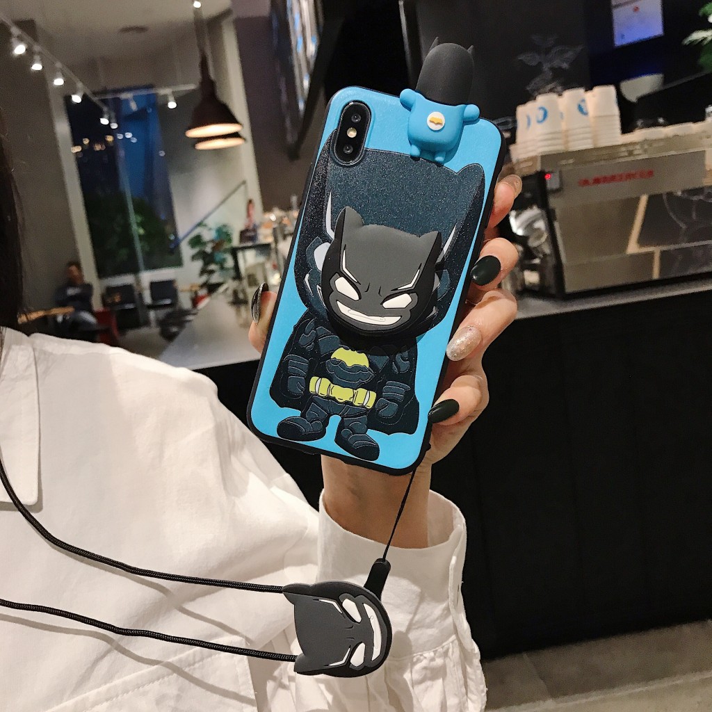 Ốp điện thoại in hình Batman/Spiderman hoạt hình 3D cho iPhone 13 Pro Max 13 Mini iPhone 12 Pro Max 12 Mini iPhone 11 Pro Max Xs Max XR SE 2020 6 6s 7 8 Plus