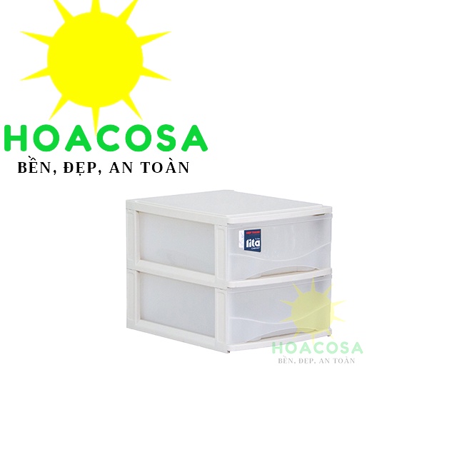 Tủ Nhựa Mini 2 Ngăn Để Bàn Lita- Nhựa Hiệp Thành- Đơn Giản, Sáng Đẹp, Tiện Dụng- Đồ Gia Dụng Hoacosa.