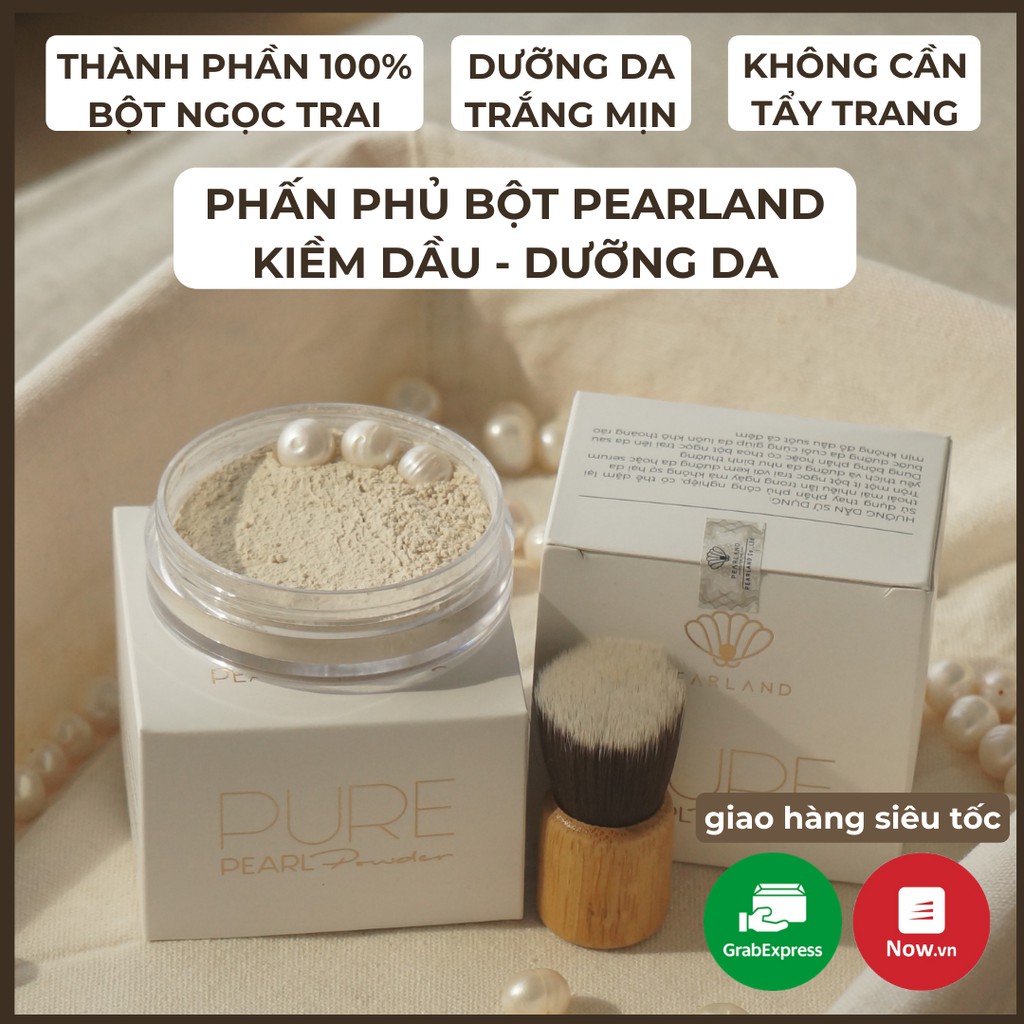 Phấn Phủ Dưỡng Da Kiềm Dầu Chứa 100% Bột Ngọc Trai Nano PearLand