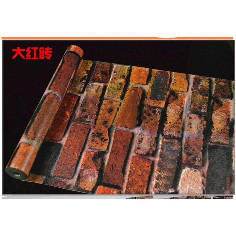 Decal giấy dán tường gạch nhiều màu