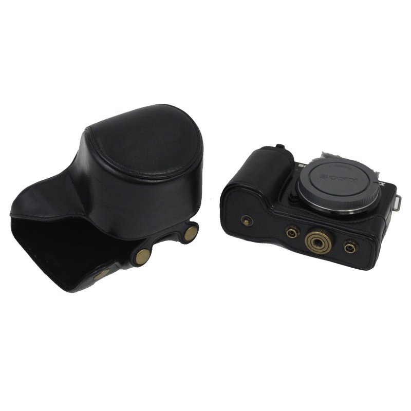 Bao Da PU Đựng Máy Ảnh Sony ZV-E10 ZVE10 Với Ống Kính 16-50mm