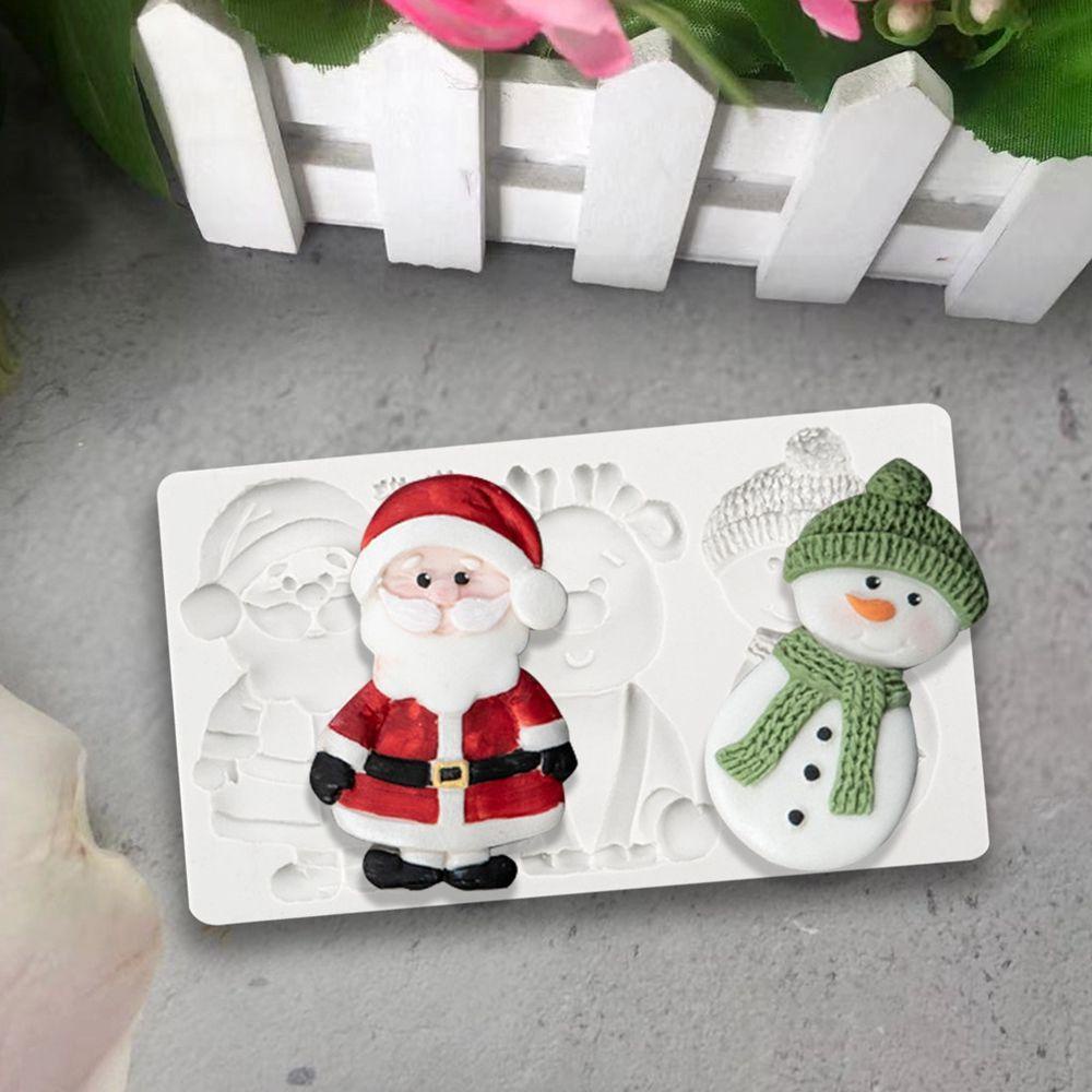Khuôn Silicone Tạo Hình Làm Bánh Kẹo Hình Giáng Sinh 3D DIY
