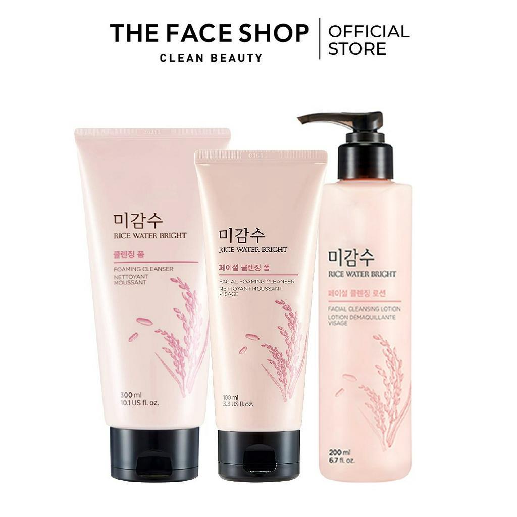 Combo làm sạch sâu từ gạo THE FACE SHOP (Sữa Rửa Mặt,Sữa Tẩy Trang) 1pcs