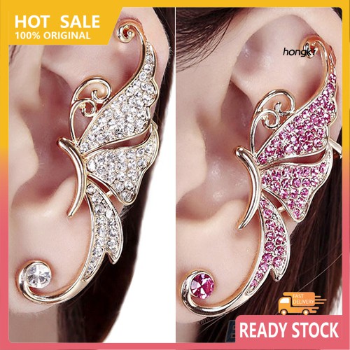 Khuyên kẹp vành tai trái hình cánh bướm thời trang cho nữ