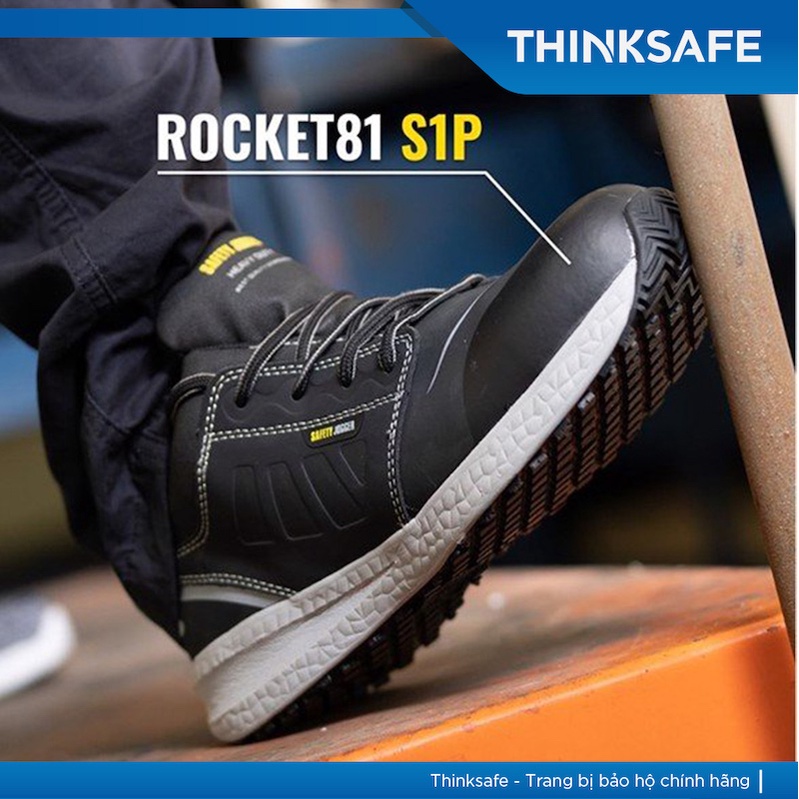 Giày bảo hộ lao động nam Safety Jogger Rocket S1P SRC siêu nhẹ, đế chống đinh, mũi composite, chống trơn trượt chuẩn SRC