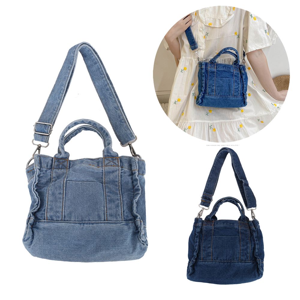 Túi xách đeo chéo UUMIR vải denim thời trang mùa hè phong cách Hàn Quốc cho nữ