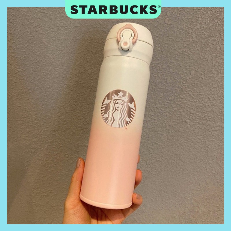 Bình giữ nhiệt STARBUCKS x THERMOS màu hồng ombre Sakua 2021 Dunng tích 500ml