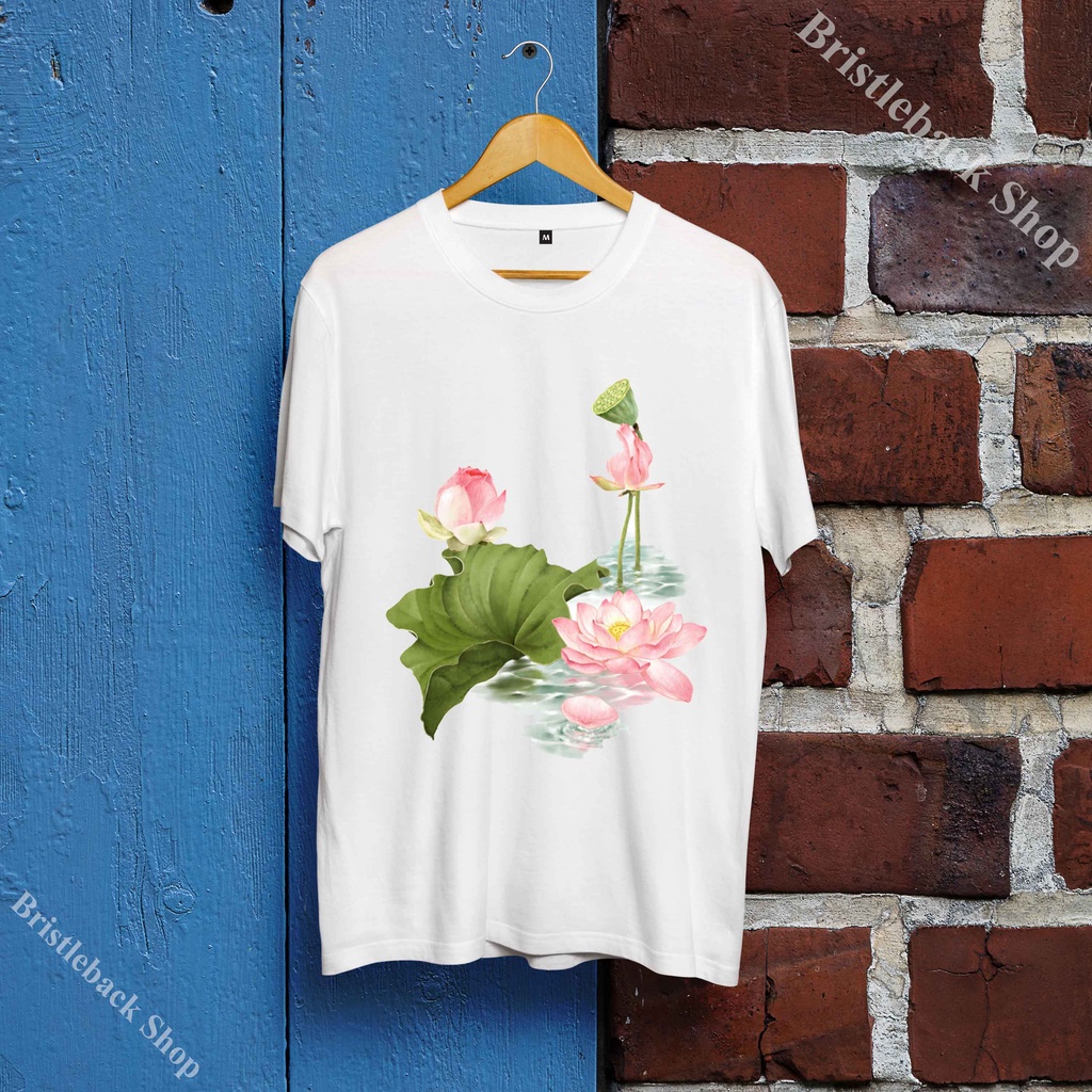 ❣️Áo Unisex hình Hoa sen dễ thương - Lotus T-Shirt phong cách - H25LTS-001