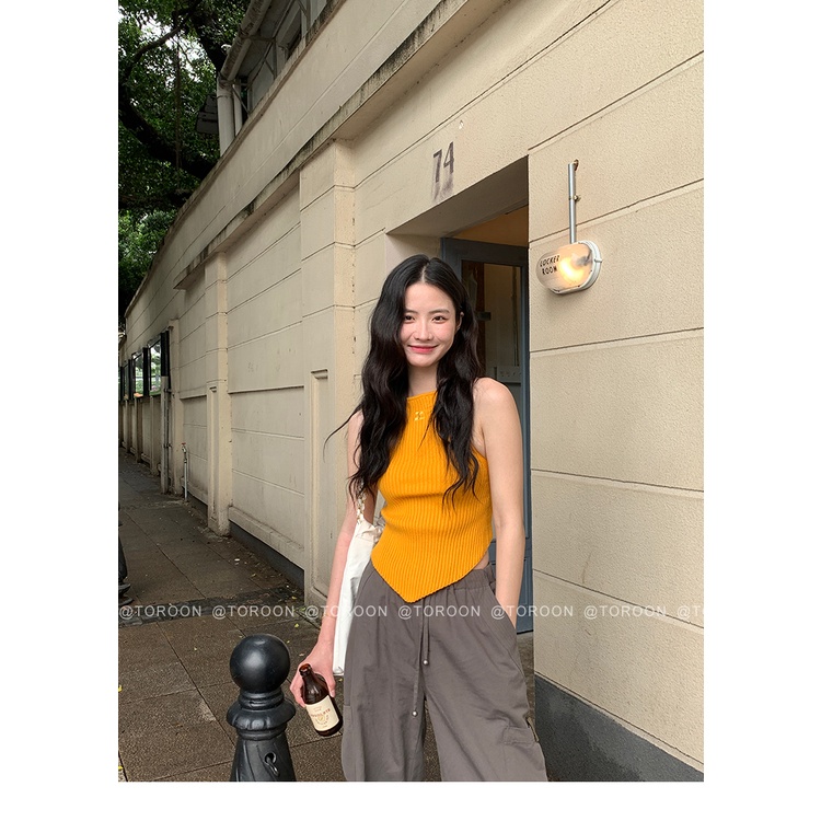 Áo Hai Dây Dáng Ôm Thiết Kế Độc Đáo Phong Cách Hàn Quốc Thời Trang Mùa Hè Cho Nữ