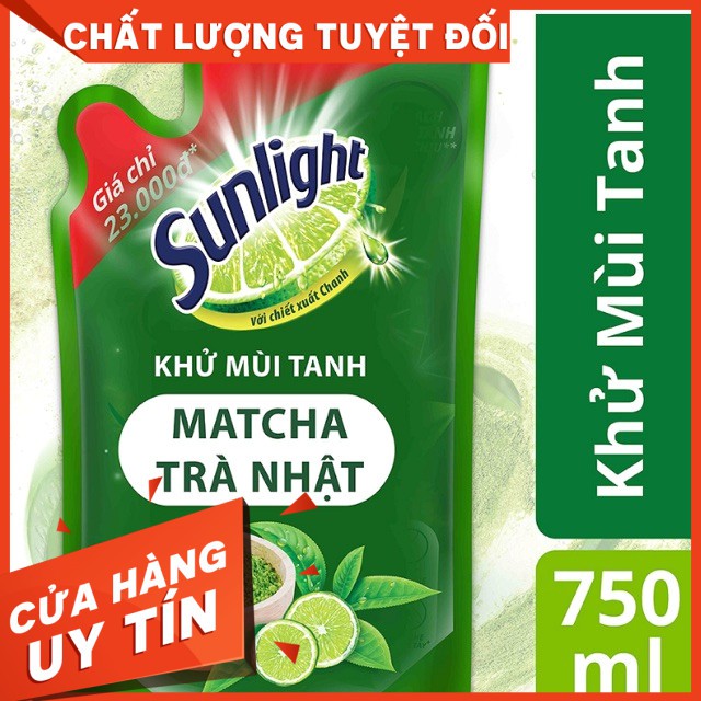 Nước rửa chén Sunlight Trà xanh túi 750ml