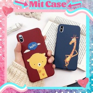 Ốp lưng iPhone Chất TPU Lì  Mềm Dẻo Hình Hươu Cao Cổ Xinh IPhone 6 6 plus 7 plus 8 8 plus x xs max 11 pro max