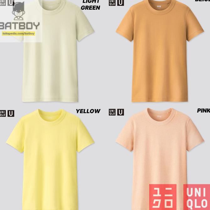 Uniqlo Áo Thun Trơn Cổ Chữ U Thời Trang Cho Nữ