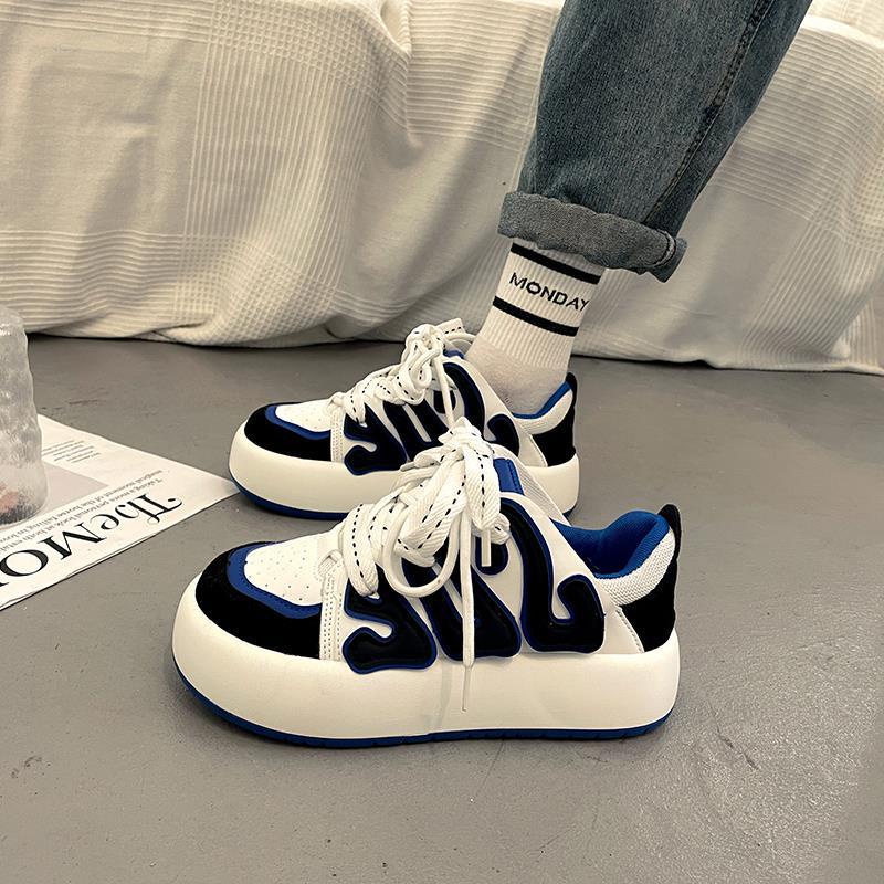 Giày thể thao Renben vải đế dày thoáng khí phong cách mùa hè Hong Kong 2022 mới dễ phối đồ cho nữ