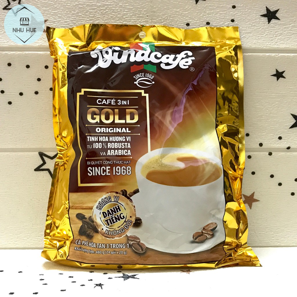 Cà phê VinaCafe Gold Original 3in1 (túi 24 gói x 20g)