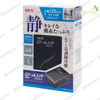 [BH 06 tháng] GEX - E-Air Pump 2000SB | Máy bơm sủi Oxy siêu êm cho hồ cá thuỷ sinh, hồ cá biển