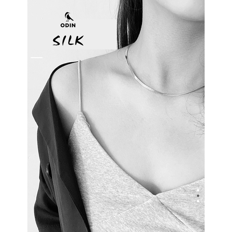 Dây chuyền bạc Odin Silk, dây chuyền lụa nữ Silver Silk - Bản mảnh nhỏ, sáng rực rỡ