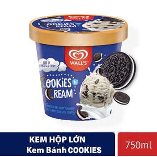 (HỎA TỐC) Kem Wall's Cookies & Cream -Oreo hũ lớn 750ml